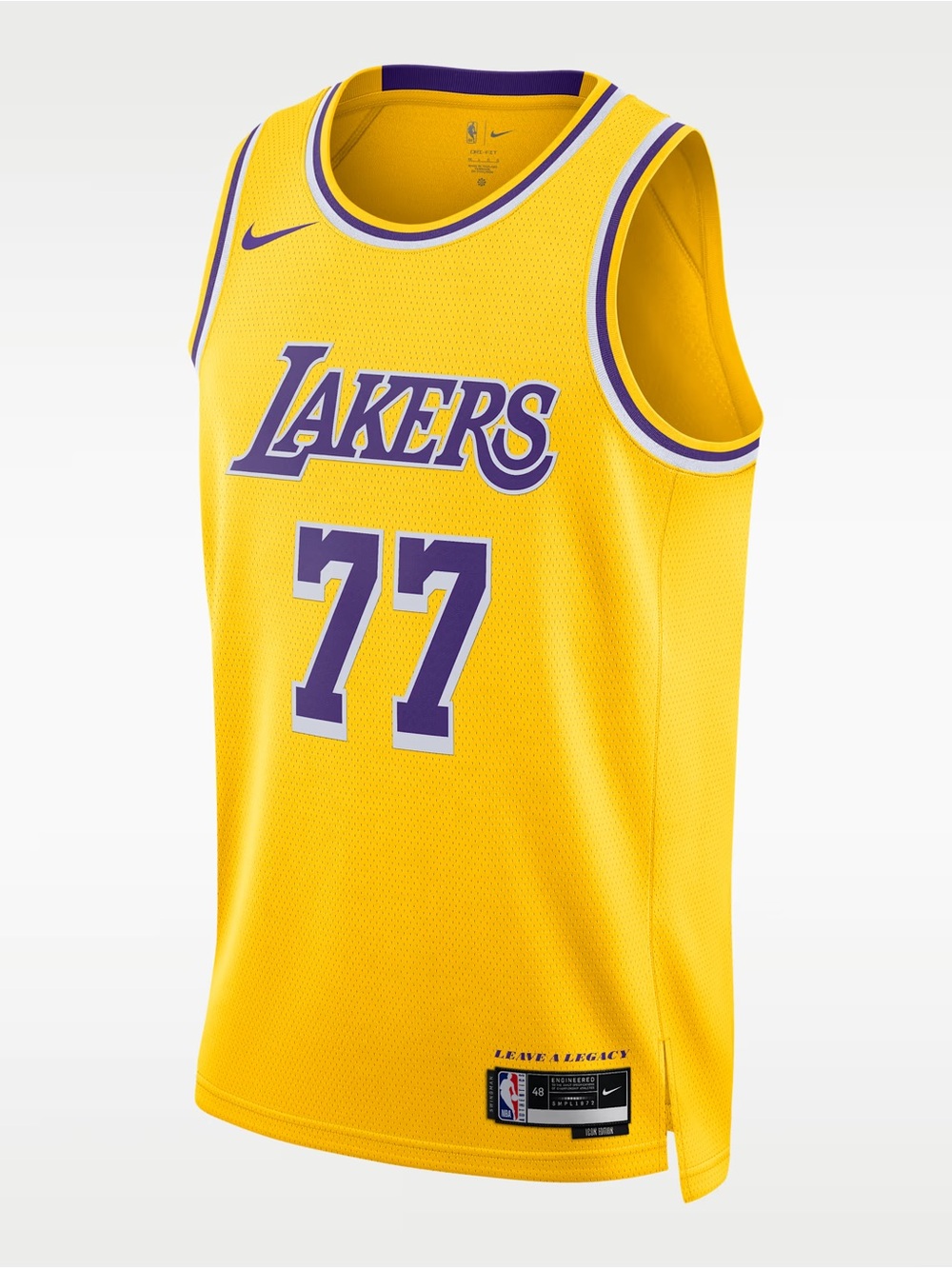 Nike Los Angeles Lakers Luka Doncic #77 Swingman Basketball Jersey NWT